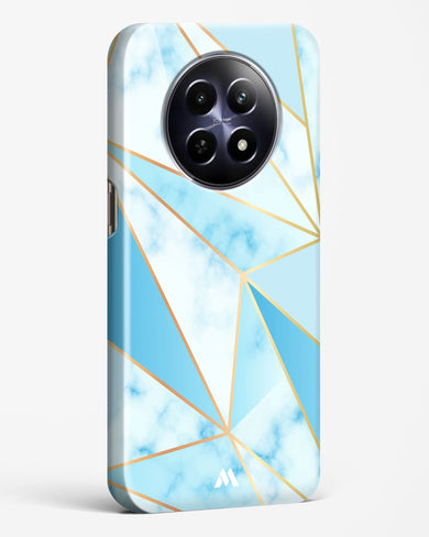 Marble Triangles Gold and Blue Hard Case Phone Cover (Realme)
