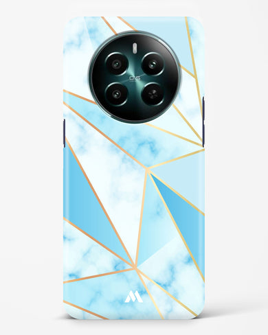 Marble Triangles Gold and Blue Hard Case Phone Cover (Realme)