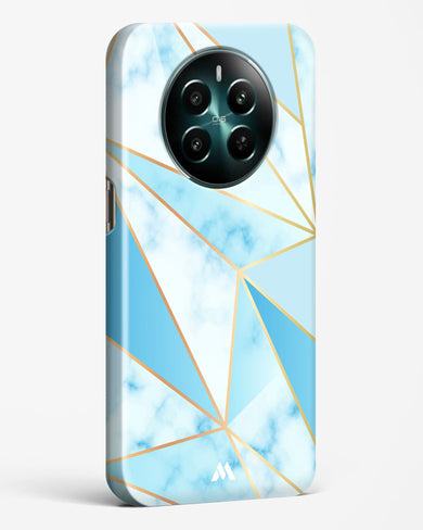 Marble Triangles Gold and Blue Hard Case Phone Cover (Realme)