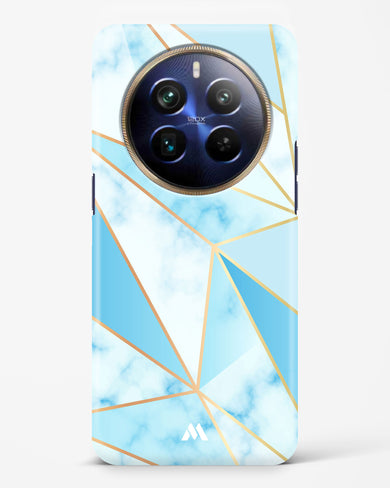 Marble Triangles Gold and Blue Hard Case Phone Cover (Realme)