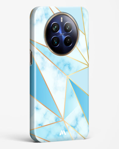 Marble Triangles Gold and Blue Hard Case Phone Cover (Realme)