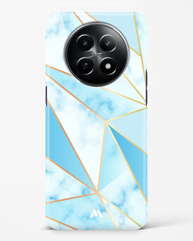 Marble Triangles Gold and Blue Hard Case Phone Cover (Realme)