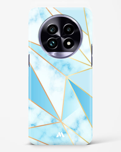 Marble Triangles Gold and Blue Hard Case Phone Cover (Realme)