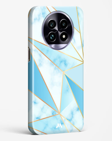 Marble Triangles Gold and Blue Hard Case Phone Cover (Realme)