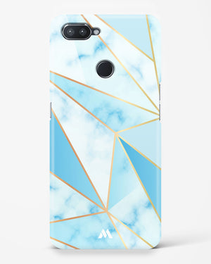 Marble Triangles Gold and Blue Hard Case Phone Cover-(Realme)