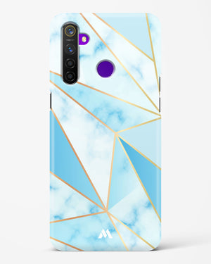 Marble Triangles Gold and Blue Hard Case Phone Cover (Realme)