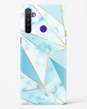 Marble Triangles Gold and Blue Hard Case Phone Cover-(Realme)