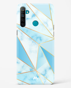 Marble Triangles Gold and Blue Hard Case Phone Cover (Realme)
