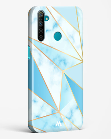 Marble Triangles Gold and Blue Hard Case Phone Cover-(Realme)