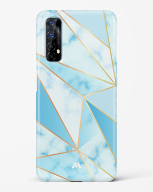 Marble Triangles Gold and Blue Hard Case Phone Cover-(Realme)