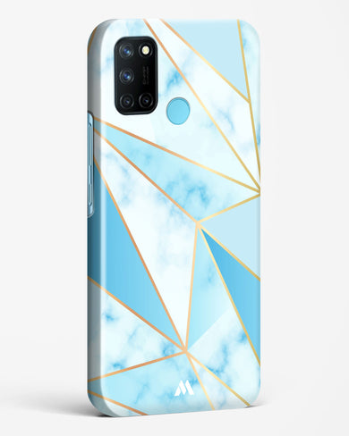 Marble Triangles Gold and Blue Hard Case Phone Cover (Realme)