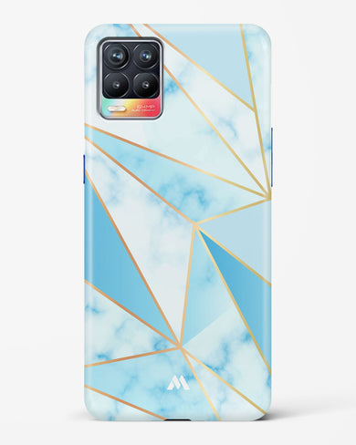 Marble Triangles Gold and Blue Hard Case Phone Cover-(Realme)