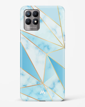 Marble Triangles Gold and Blue Hard Case Phone Cover-(Realme)