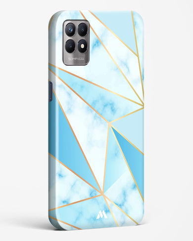 Marble Triangles Gold and Blue Hard Case Phone Cover-(Realme)