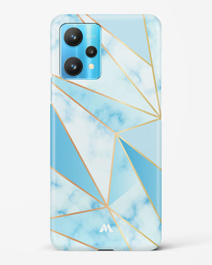 Marble Triangles Gold and Blue Hard Case Phone Cover (Realme)
