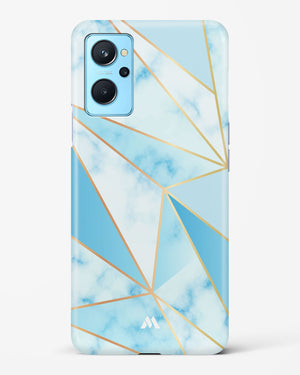 Marble Triangles Gold and Blue Hard Case Phone Cover-(Realme)