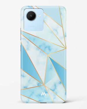 Marble Triangles Gold and Blue Hard Case Phone Cover-(Realme)