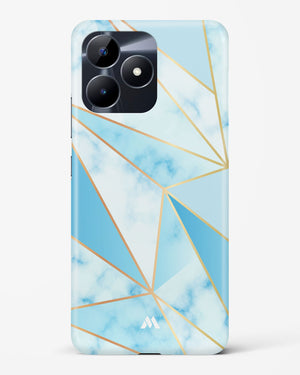 Marble Triangles Gold and Blue Hard Case Phone Cover (Realme)