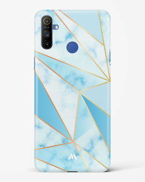 Marble Triangles Gold and Blue Hard Case Phone Cover-(Realme)