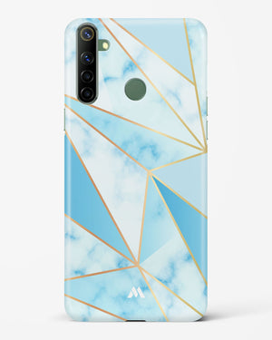 Marble Triangles Gold and Blue Hard Case Phone Cover-(Realme)