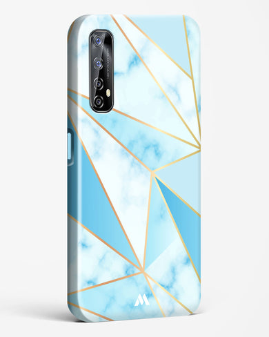 Marble Triangles Gold and Blue Hard Case Phone Cover-(Realme)