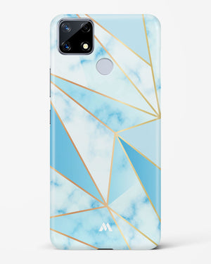 Marble Triangles Gold and Blue Hard Case Phone Cover-(Realme)