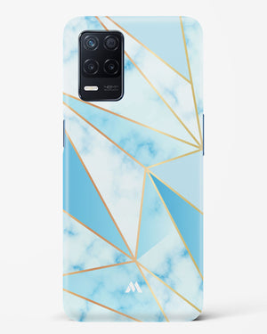 Marble Triangles Gold and Blue Hard Case Phone Cover (Realme)