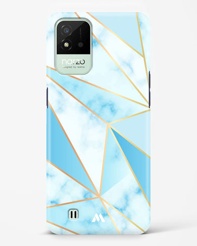 Marble Triangles Gold and Blue Hard Case Phone Cover (Realme)