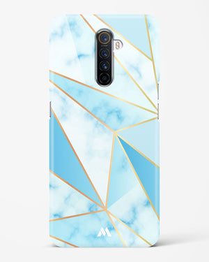 Marble Triangles Gold and Blue Hard Case Phone Cover-(Realme)