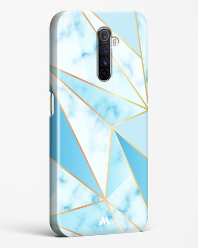 Marble Triangles Gold and Blue Hard Case Phone Cover-(Realme)