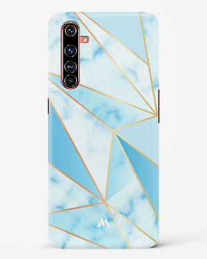 Marble Triangles Gold and Blue Hard Case Phone Cover-(Realme)