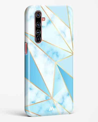 Marble Triangles Gold and Blue Hard Case Phone Cover (Realme)