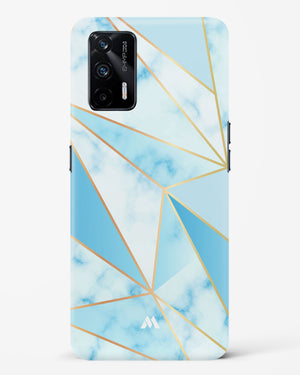 Marble Triangles Gold and Blue Hard Case Phone Cover (Realme)