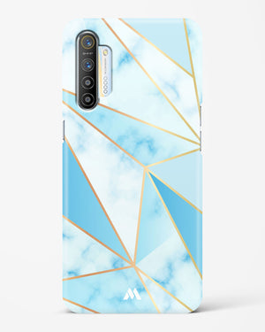 Marble Triangles Gold and Blue Hard Case Phone Cover-(Realme)