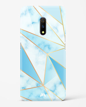 Marble Triangles Gold and Blue Hard Case Phone Cover (Realme)