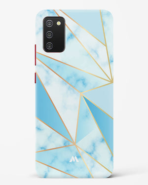 Marble Triangles Gold and Blue Hard Case Samsung A02s