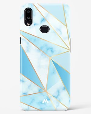 Marble Triangles Gold and Blue Hard Case Phone Cover-(Samsung)