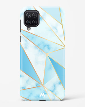 Marble Triangles Gold and Blue Hard Case Phone Cover-(Samsung)