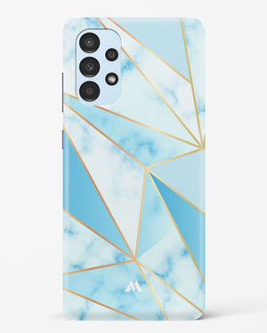 Marble Triangles Gold and Blue Hard Case Phone Cover (Samsung)