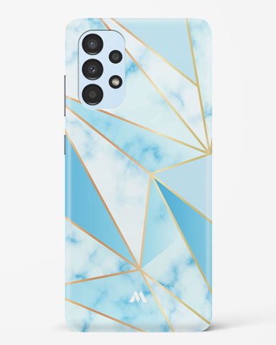 Marble Triangles Gold and Blue Hard Case Phone Cover (Samsung)