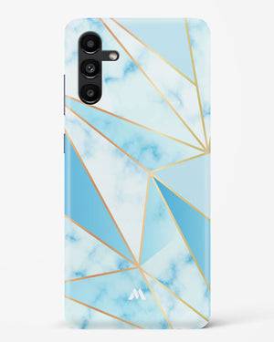Marble Triangles Gold and Blue Hard Case Phone Cover (Samsung)