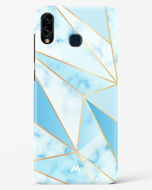 Marble Triangles Gold and Blue Hard Case Phone Cover-(Samsung)