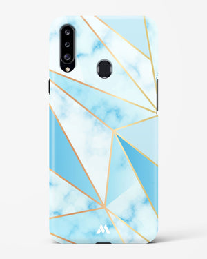 Marble Triangles Gold and Blue Hard Case Phone Cover-(Samsung)