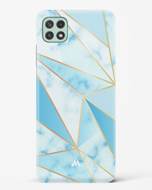 Marble Triangles Gold and Blue Hard Case Phone Cover-(Samsung)