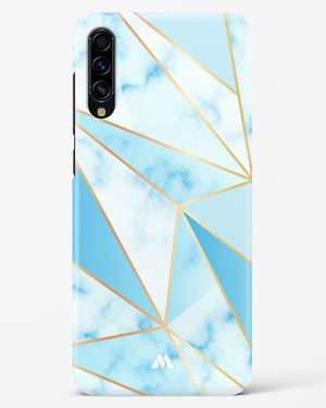 Marble Triangles Gold and Blue Hard Case Phone Cover-(Samsung)