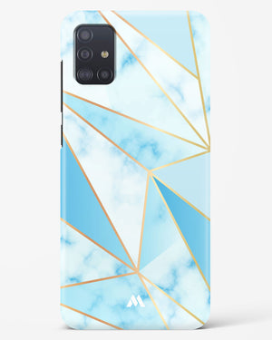 Marble Triangles Gold and Blue Hard Case Phone Cover-(Samsung)