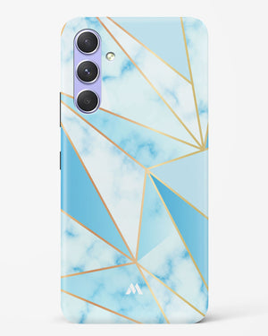 Marble Triangles Gold and Blue Hard Case Phone Cover (Samsung)