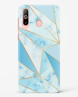 Marble Triangles Gold and Blue Hard Case Phone Cover-(Samsung)