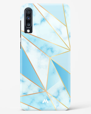 Marble Triangles Gold and Blue Hard Case Phone Cover (Samsung)