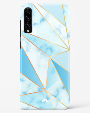Marble Triangles Gold and Blue Hard Case Phone Cover (Samsung)